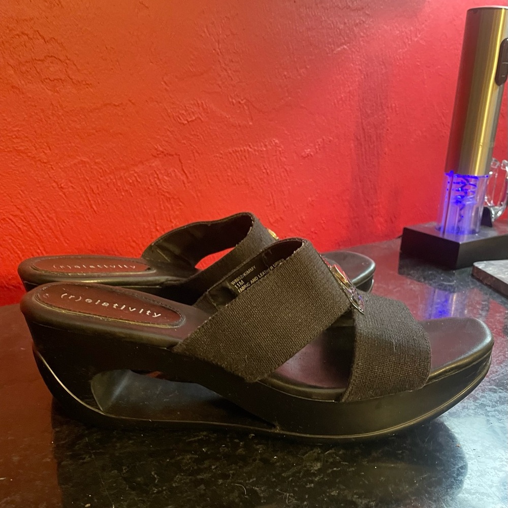Relativity Black Platform Sandals